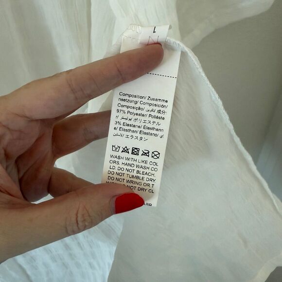 EUC White Sheer Textured 2-Piece Matching Set - Picture 8 of 8